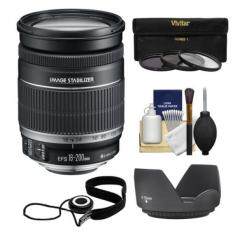 Canon EF-S 18-200mm f/3.5-5.6 IS Zoom Lens with 3 UV/FLD/CPL Filters + Hood + Kit for EOS 7D, 70D, Rebel T3, T3i, T5, T5i, SL1 DSLR Cameras