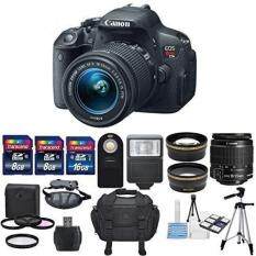 Canon EOS Rebel T5i 18MP DSLR Digital Camera & Canon EF-S 18-55mm f/3.5-5.6 IS STM Lens + Pro Series HD 58mm wide angle Lens + 58mm 2.2x HD Telephoto professional Lens + Deluxe Bundle
