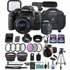 Canon EOS Rebel T6i 24.2 MP DSLR Camera with Canon EF-S 18-55mm f/3.5-5.6 IS STM Lens + 32GB & 16GB Memory Cards + Professional Kit + Accessory Bundle (Professional Video Kit)
