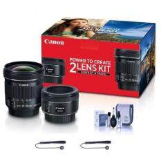 Canon Portrait & Travel 2 Lens Kit - EF 50mm f/1.8 STM Lens & EF-S 10-18mm f/4.5-5.6 IS STM Lens - Includes Cleaning Kit, Capleash II