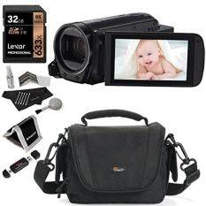 Canon VIXIA HF R700 Camcorder, Lexar 32GB Memory Card, Polaroid Wallet, Lowepro Edit 110 Camcorder Bag, Ritz Gear Card Reader and Camera Cleaning Kit