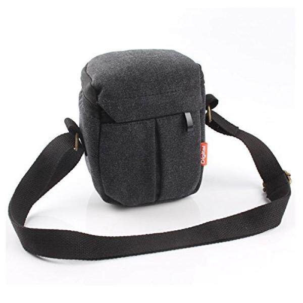 Ceari Kamera DSLR Kanvas Tahan Air Tas Wadah Kamera untuk Nikon Coolpix L31 L32 L340 L610 L810 L830 L840 P530 Digital SLR Kamera- hitam-Intl
