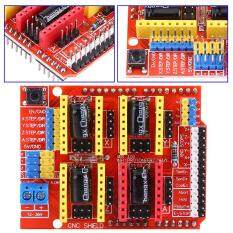 Qianmei CNC Shield Expansion Board+4Pcs A4988 Stepper Motor Driver For Engraver 3D Printer