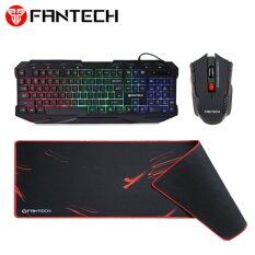 Combo Fantech K10 Backlit Pro Gaming Keyboard + Fantech W4 RAIGOR 6 Buttons Gaming Wireless Mouse + Fantech MP80 (80x30x0.4cm) Longer Mouse Pad For PC Laptop Malaysia