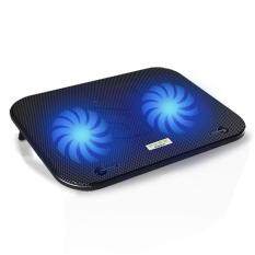 COOLCOLD F3 Mute Dual Fans Laptop Cooling Pad with Two USB Hubs - Black Malaysia