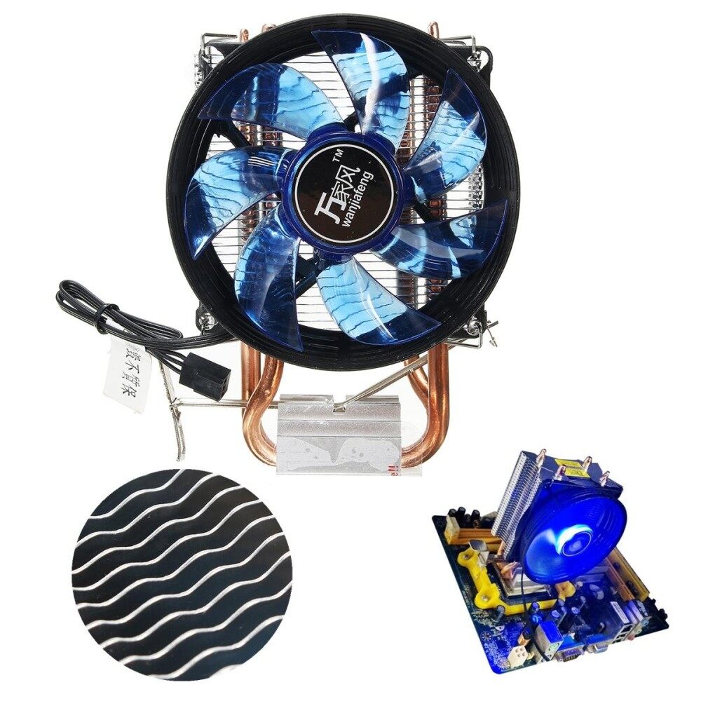 Core LED CPU Hening Kipas Pendingin Heatsink untuk Intel Socket LGA1156/1155/775 Amd AM3-Intl