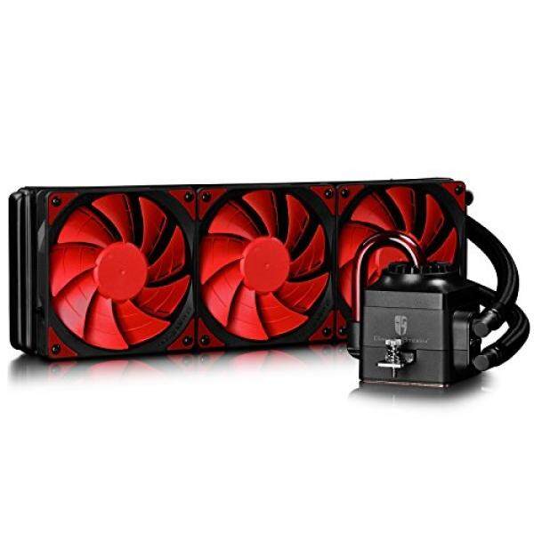 Deepcool Gamer Storm Kapten 360 Kinerja Ekstrim AIO Sistem Pendingin Cpu Cair (AM4 Kompatibel), Merah-Internasional