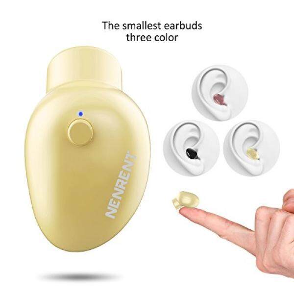 Deliao S600 Bluetooth Penyumbat Telinga, terkecil Mini Tak Terlihat V4.1 Nirkabel Bluetooth Headset Headphone Earphone dengan Mikrofon Tangan-Bebas untuk Iphone Ipad LG HTC dan Ponsel Pintar Lain (Nude) -Internasional