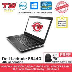 Dell Latitude E6440 Core i5 4th Generation / 4GB RAM / 320GB HDD / Windows 7 Laptop / 2 Year Warranty (Factory Refurbished) Malaysia