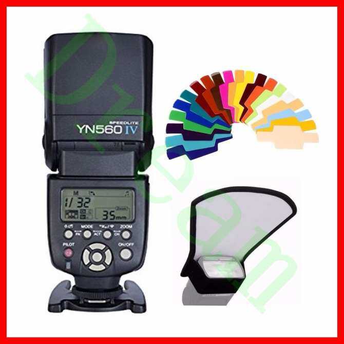Dream Yongnuo YN560 IV 2.4G Wireless Flash Speedlite for DSLR Camera with 20 Color Gels & silver reflector - intl