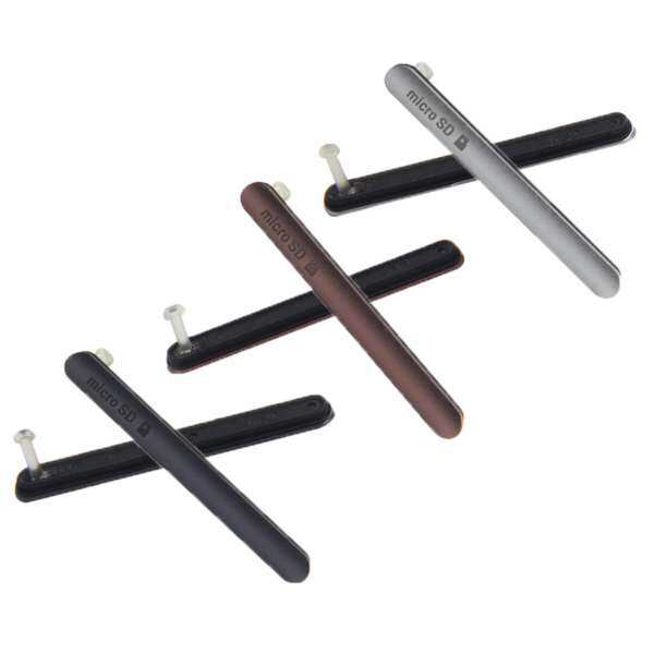 Belete Dual SIM Versi Micro Kartu SD/Charger Usb Port Slot + SIM Slot Kartu Port Debu Plug Tutup untuk Sony Xperia Z3 L55T l55U D6633 D6683 (Hitam) -Intl