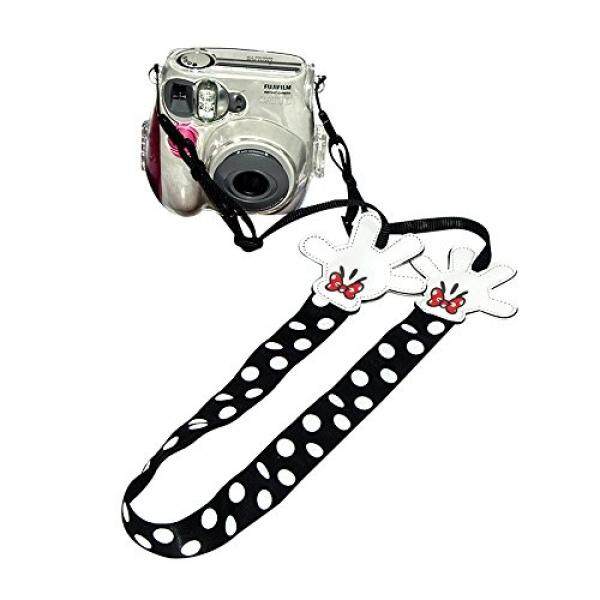 Eleshroom Instant Camera Strap, Cute Neck Shoulder Strap Belt for Fujifilm Instax Mini 25/ Mini 50/ Mini 7/ Mini 8/ Mini 90, Polaroid Socialmatic, Digital Camera Canon Nikon Samsung (White/Black Dots) - intl