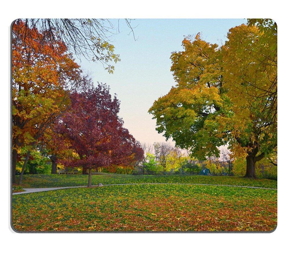 Elong Stasiun Dijual Y011 Mouse Gaming Pad Alas Mouse Warna Musim Gugur Di Madison Oktober Bahan Karet Alam PM010297-Intl