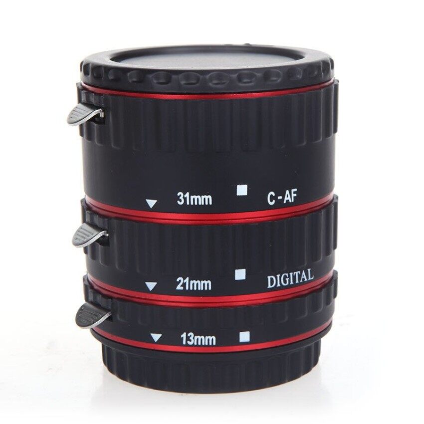 EOS EF Ef-s 60D 7D 5D II 550D Warna-warni Logam TTL Otomatis Focus Afmacro Ekstensi Tabung Lingkaran untuk canon Merah-Internasional