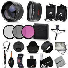 Essential 58mm Accessory Kit for CANON EOS Rebel T6i T6S T5i T5 T4i T3i T3 T2i EOS 80D, 70D EOS 60D 5D 5D Mark III, EOS 1200D 1100D 100D SL1 EOS M3 M2 M Xsi XTi XT DSLR Cameras - Includes: High Definition Wide Angle Lens with Macro Closeup feature, +