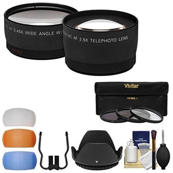 Essentials Bundle untuk Nikon D3400 & D5600 Kamera dengan 18-55 Mm VR AF-P Lensa dengan 3 UV/ CPL/ND8 Filter + Hood + Pop-Up Penyebar Cahaya Flash + Tele/Lensa Wide Kit-Intl