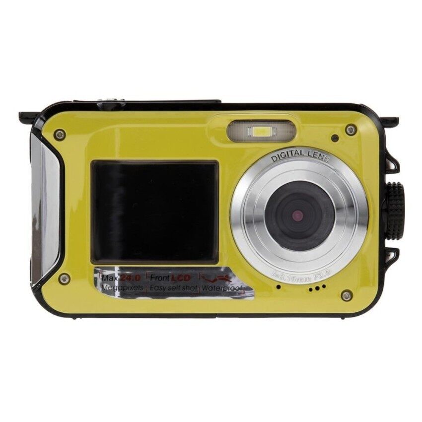 Evercute Ganda Layar HD 24MP Anti Udara Digital Camera1080P DV 16X Zoom Kuning-Internasional