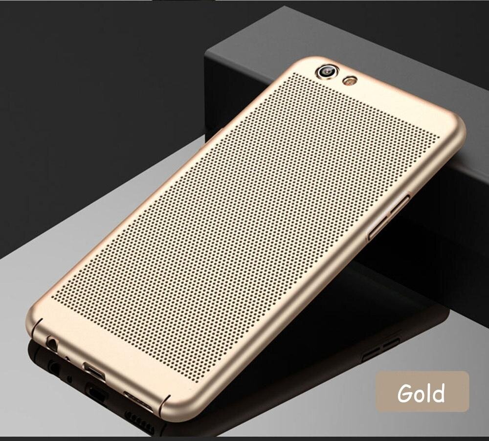 F1s Case BC Ultra Tipis Tahan Lama Pernapasan Lubang Panas Mentransfer Keras PC dan Lembut Cat Logam Casing Ponsel untuk OPPO F1s
