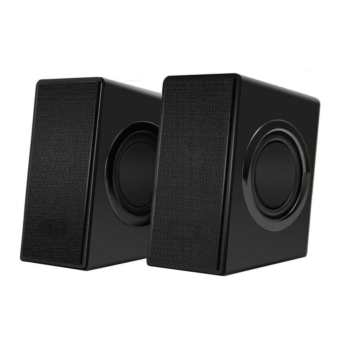 Fehiba Pembicara USB, Elegiant USB Bertenaga Pembicara Komputer, stereo Suara dengan 4 Diafragma Bas Tunggal dan 3.5 Mm Audio Mendongkrak untuk Buah-Internasional