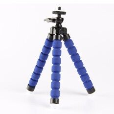 Fleksibel Mini Tripod Kecil Stand Kamera untuk GoPro Nikon Canon Sony Biru