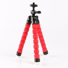 Fleksibel Mini Tripod Kecil Stand Kamera untuk GoPro Nikon Canon Sony Merah