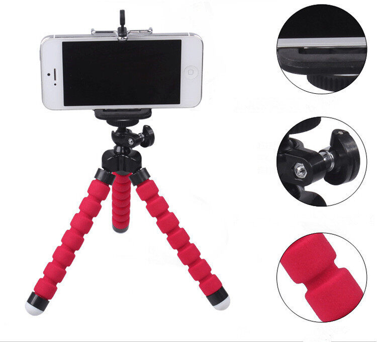 Gurita Fleksibel Kamera Digital Tripod Penahan, Universal Dudukan Braket Penyangga Tampilan Dukungan untuk Ponsel Aksesoris