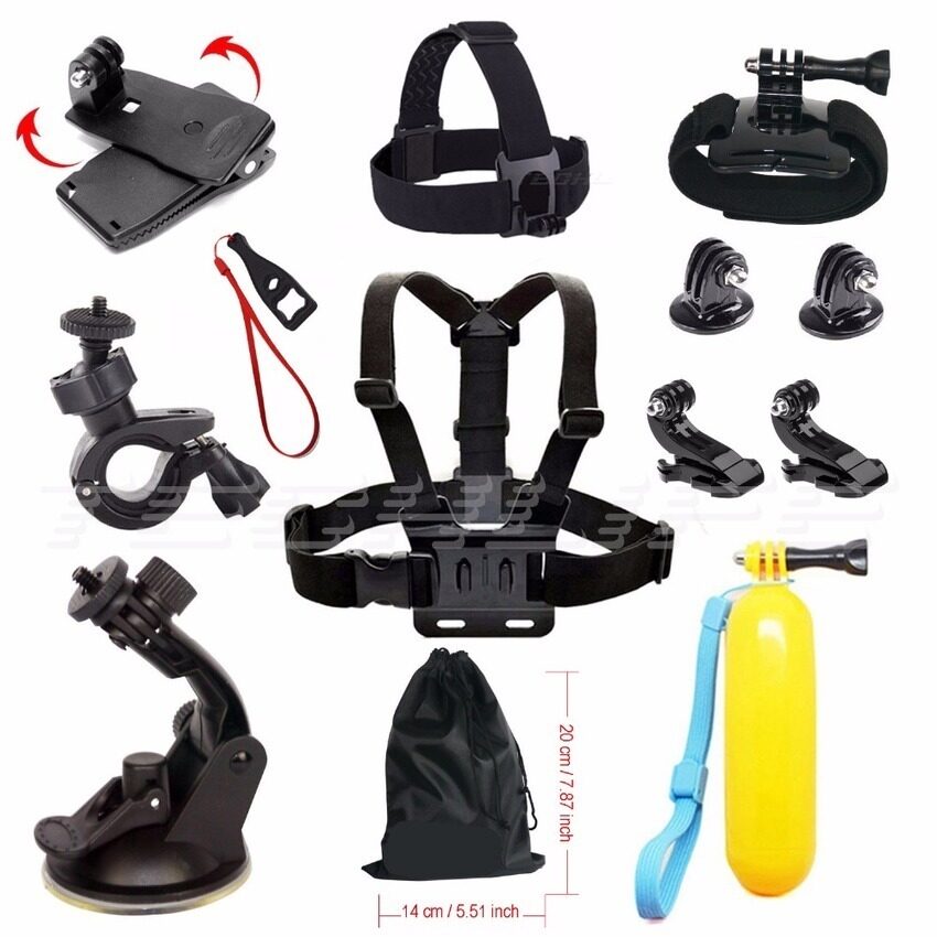 Untuk GoPro Olahraga Kamera Aksesoris Dada Tali Dudukan Clampkitforgopro SJCAM Pergi Pro Aksesoris Xiaomi Yi Kamera Aksi 48-Internasional