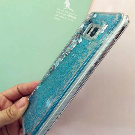 สำหรับซัมซุงกาแล็คซี่ C9/C9000/C9 Pro Love Heart Sequins Anti - crash โทรศัพท์กรณี Glitter ดาวทรายดูดเคลื่อนที่ด้านหลังนุ่ม TPU เคสกันกระแทก - INTL