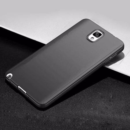 For Samsung Galaxy Note 3 N9000 Case 360 Degree Full Body Protection Hard PC With Tempered Glass (Black)