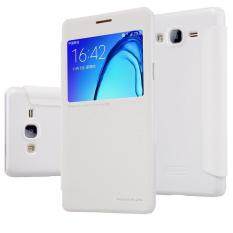 Untuk Samsung Galaxy On7 2015/G600/G6000 Case NILLKIN Case Kulit Kilauan Seri Super Tipis Flip Penutup dengan Paket Ritel (Putih)