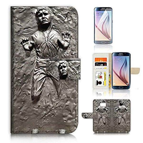 (Untuk Samsung Galaksi S6) Dompet Case Sarung & Layar Pelindung Bundel A8555 Starwars Han Solo-Internasional