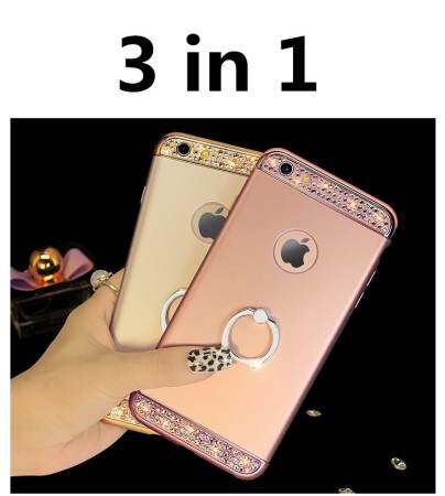 ปิดป้องกัน Vivo V5/V5S/Y67 ฝาหลัง 3 ใน 1 ชิ้น Hard Bling เพชร 360 โทรศัพท์กล่องใส่แหวนสำหรับ Vivo V5/ v5S/Y67 - INTL