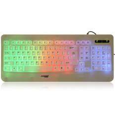 Forev FV - L6 103-Key Colorful USB Wired LED Backlight Keyboard (White) Malaysia