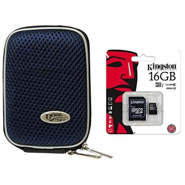 Foto Kamera Tasche Hardbox Blau Set MIT 16 GB SDC Karte F? R Sony DSC-RX100V HX80 Sony DSC-RX100 IV WX500 HX90V RX 100III HX60V-Intl