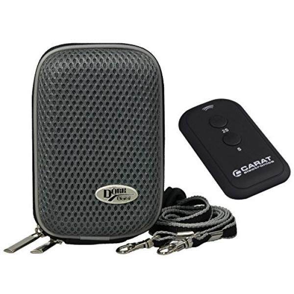 Foto Kamera Tasche Hardbox Grau Set MIT Infrarot Fernbedienung F? R Canon IXUS 190 185 180 285 275-Intl