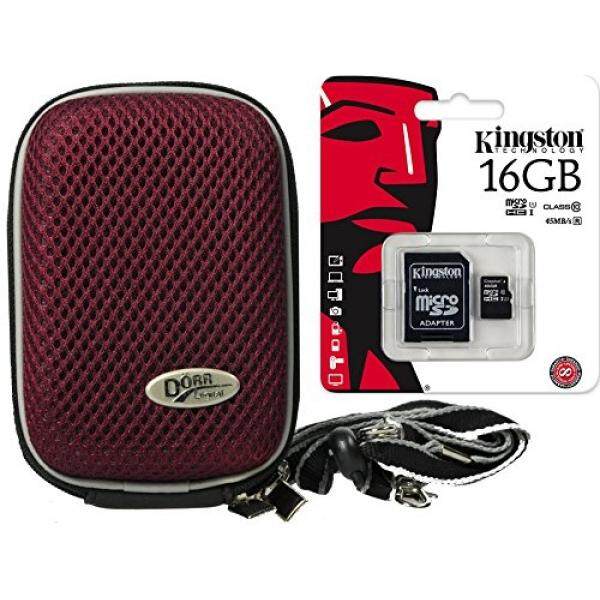 Foto Kamera Tasche Hardbox Plum Set MIT 16 GB SDC Karte F? R Sony DSC-RX100 V HX80 Sony DSC-RX100 IV WX500 HX90V RX 100III HX60V-Intl