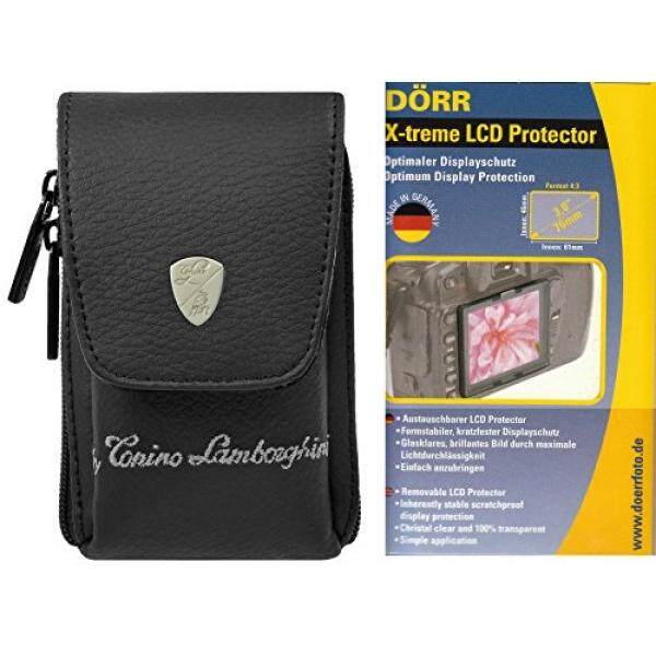 Foto Kamera Tasche Leder Lamborghini Set MIT 3 Zoll LCD Schutzfolie F? R Canon IXUS 220 285 275 265 255 185 1 Sony DSC-WX350 WX220 W830 W810-Intl