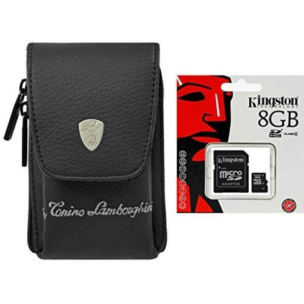 Foto Kamera Tasche Leder Lamborghini Set MIT 8 GB SD Speicherkarte F? R Canon IXUS 220 285 275 265 255 185 1 Sony DSC-WX350 WX220 W830 W810-Intl