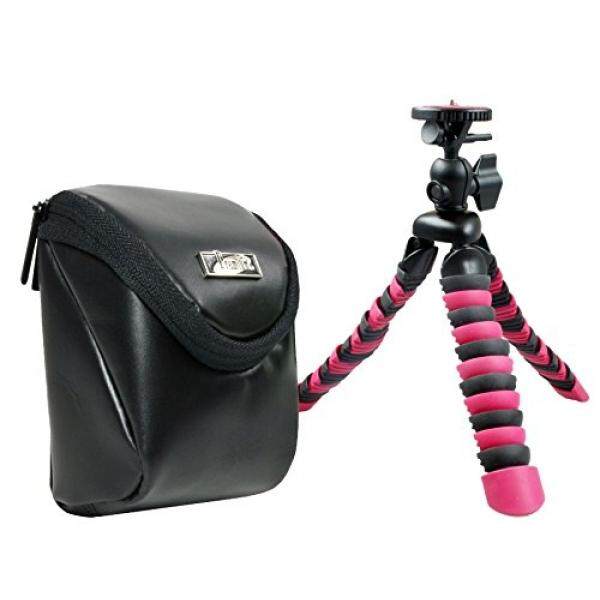 Foto Kamera Tasche Leder MIT Reise Stativ Rollei F? R Sony Cybershot DSC W830 WX350 WX220/Canon IXUS 285 HS 275 180 175/Panasonic Lumix DMC SZ10/Nikon COOLPIX A300 a100-Intl
