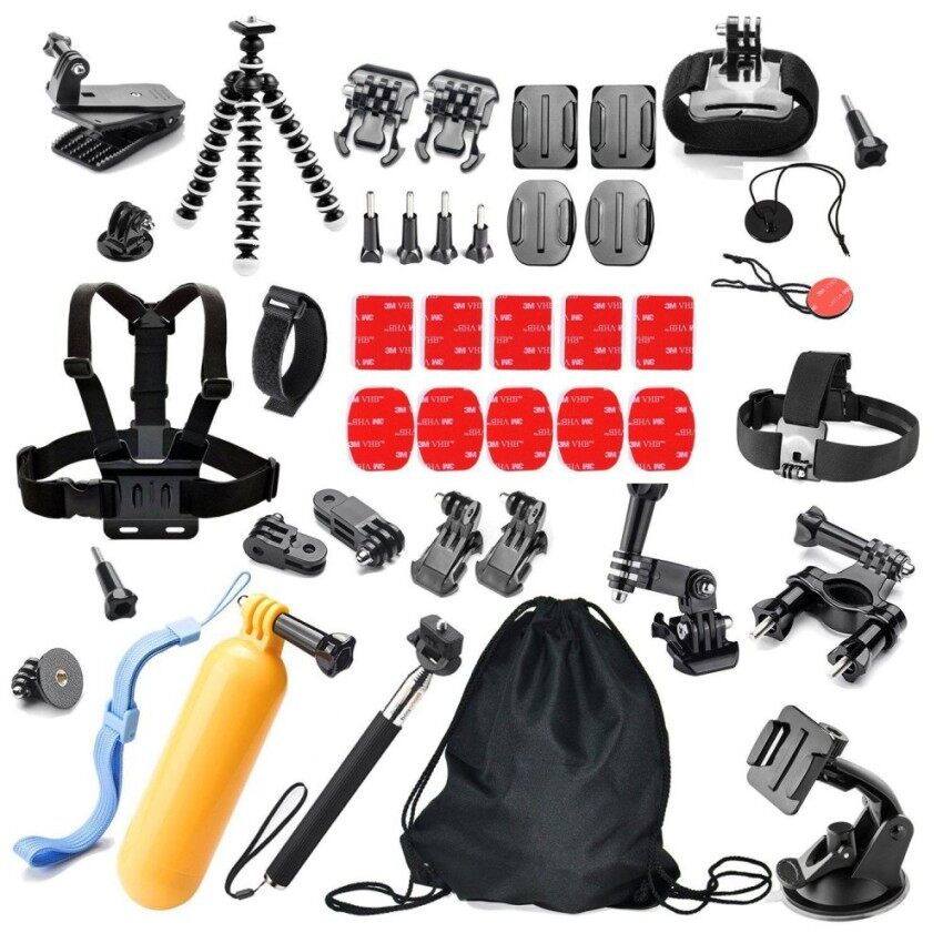 Panas Lengkap Hemat Biaya 42 Di 1 Umum Aksesori Olahraga Outdoor Paket Bundel Untuk GOPRO HERO Sesi. HERO 4. HERO 4 Silver. go Pro Hero 1 2 3 3 + 4 Aksesori Kamera Kit untuk SJCAM SJ4000 SJ5000 SJ6000-Intl