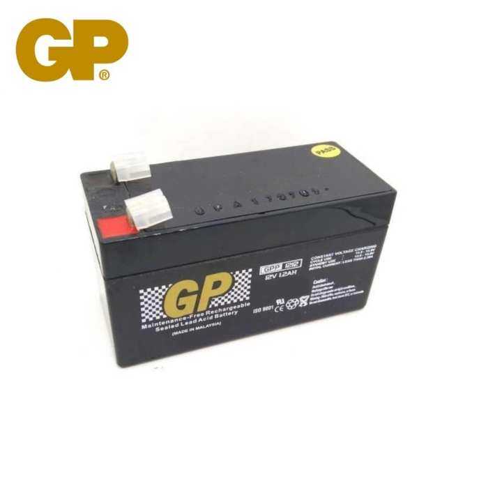 GENUINE GP 12V 1.2Ah Rechargeable Sealed Lead Acid Battery - GPP1212 ...