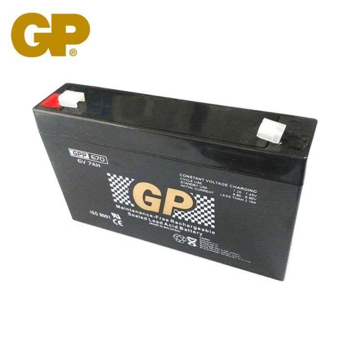 GENUINE GP 6V 7Ah Rechargeable Sealed Lead Acid Battery - GPP670 | Lazada