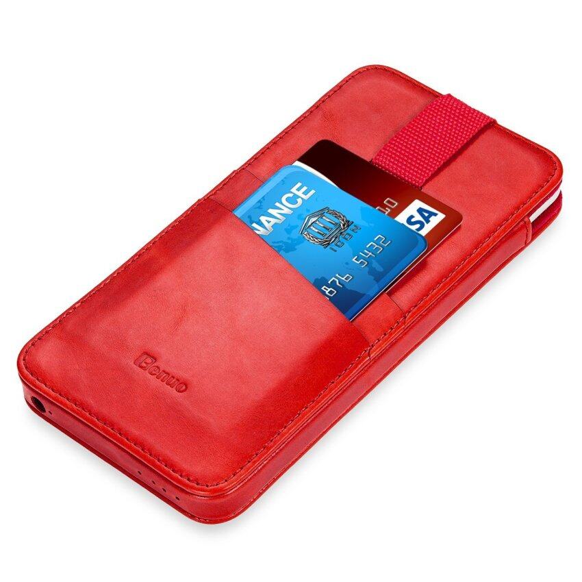 Asli Case Kulit Penutup. Premium Kantung Lengan Case dengan Magneticpull Tali untuk iPhone 6 S Plus/iPhone 6 Plus 5.5 Inch (Stylishred) -Intl