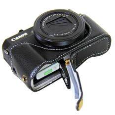 Genuine Real Leather Camera Bag Bottom Case For Canon powershot G7X2 G7X II G7X Mark2 G7X MakrII Half Body Set Cover