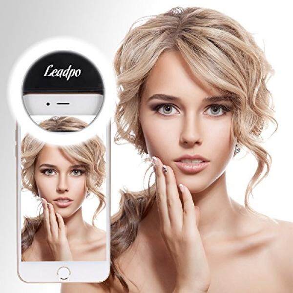 Gim Leadpo Lampu Selfie Ring 36 LED untuk Iphone Samsung Galaxy Sony, Motorola dan Ponsel Pintar Lainnya, 3 Tingkat Kecerahan Penjepit LED Di untuk Semua Smartphone/Tablet, Bagus untuk Menerapkan Make Up (Hitam)-Intl