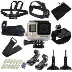 goges Accessories for GoPro,15 Essential Accessories Bundle Kit for GoPro Hero 4 3+for Parachuting Climbing Diving Swimming Surfing Rowing Running Cycling Camping