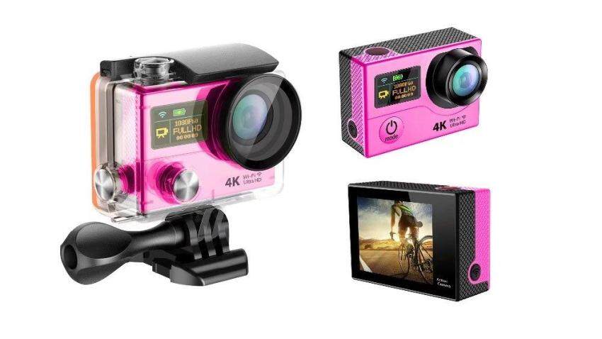 Goodpa Penjualan Panas H3 WiFi 4 K 2.0 Inch Layar Besar Asli H3 Kamera Aksi Murah HD Mini Olahraga DV 1080 P Manual dengan Wifi HD Ultra Pink