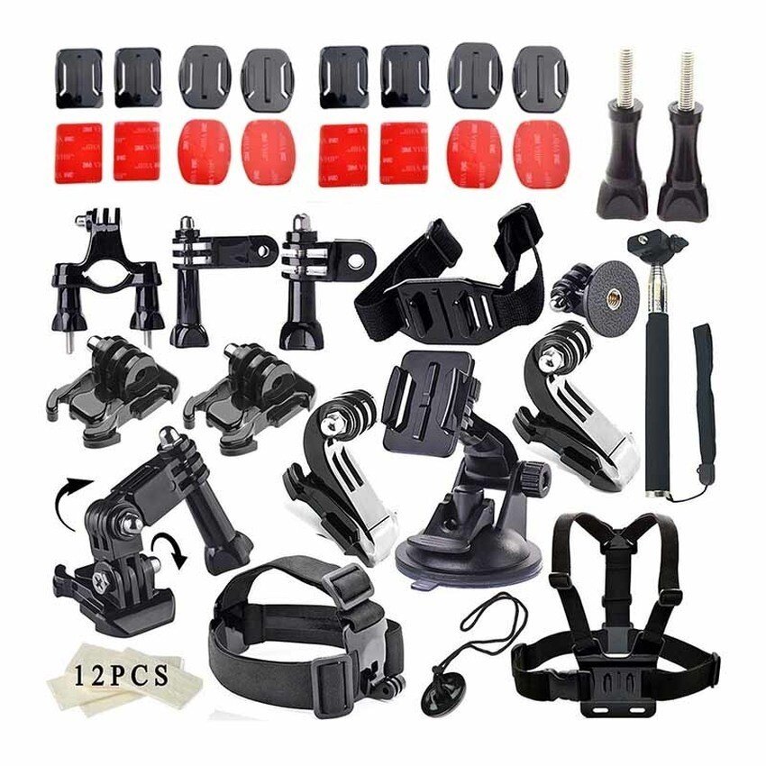 GoPro Go Pro Accessories Set for Gopro Hero 4 3+ 3 2SjcamSJ4000SJ5000 SJ6000 SJ7000 Xiaomi Yi Wifi Action Camera setkit