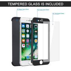 GZ Hybrid 360 Degree Slim Hard Case + Tempered Glass Cover Matte Protective Shookproof For Apple iPhone 7 / iphone 8 4.7 inch Jet Hybrid Matte Black Gold Red 2017 New