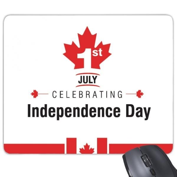 Happy Canada Day 4th Juli Daun Maple Kanada Bendera Persegi Panjang Non-Slip Mousepad Karet Mouse Permainan Pad Hadiah-Intl
